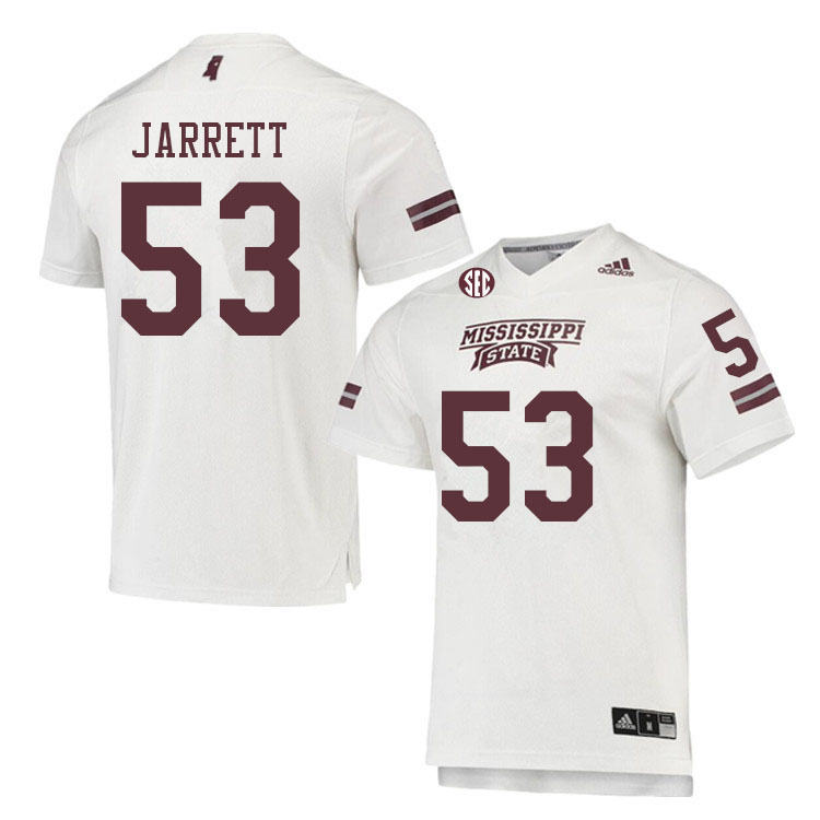 Men #53 Nick Jarrett Mississippi State Bulldogs College Football Jerseys Sale-White - Click Image to Close